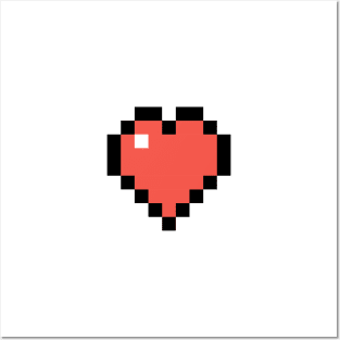 Pixel heart Posters and Art